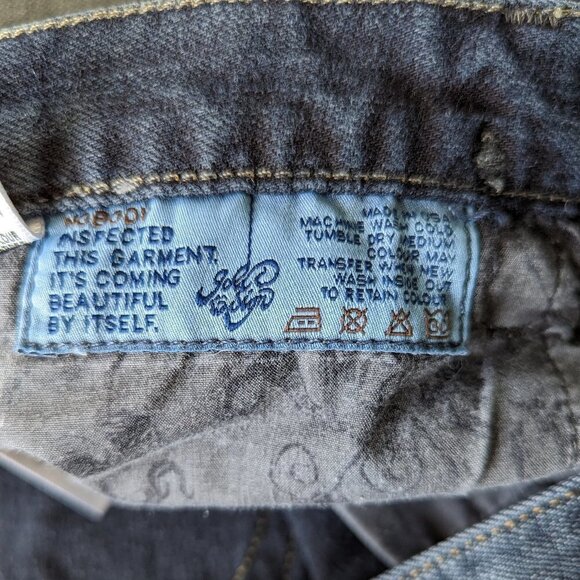 Goldsign Misfit Straight Leg Stretch Blue Jeans - Picture 10 of 14